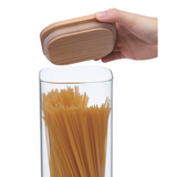 H&B 3 Pc Bamboo Lid Kitchen Storage Set Home and beyond