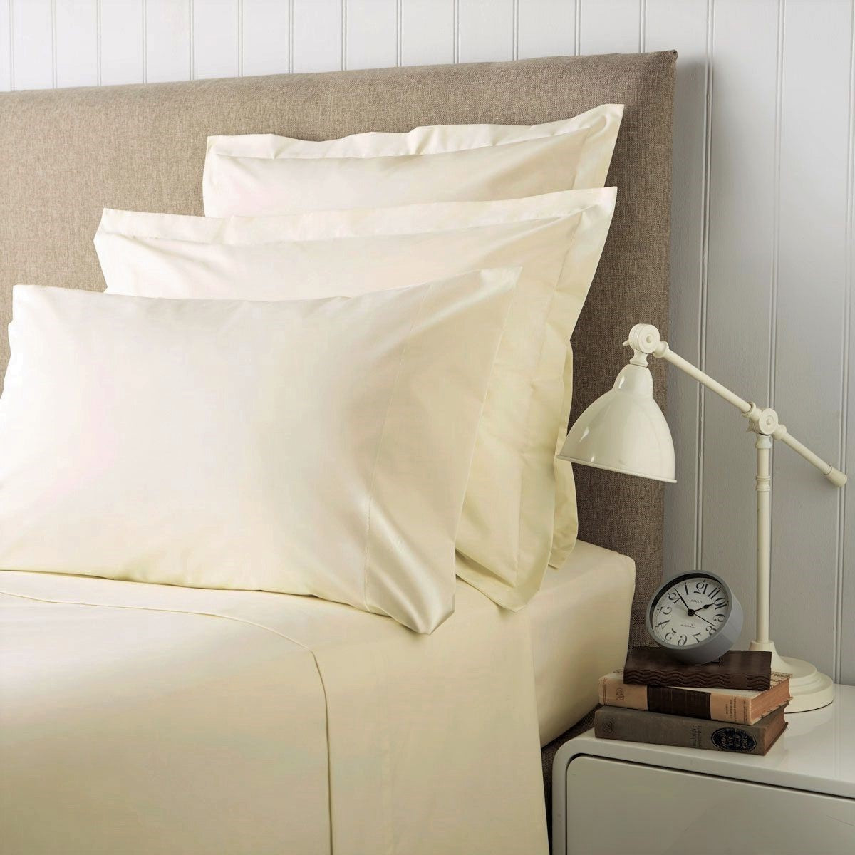 H&B Egyptian Cotton Sateen 1" Stripe Duvet Cover Set Home and beyond