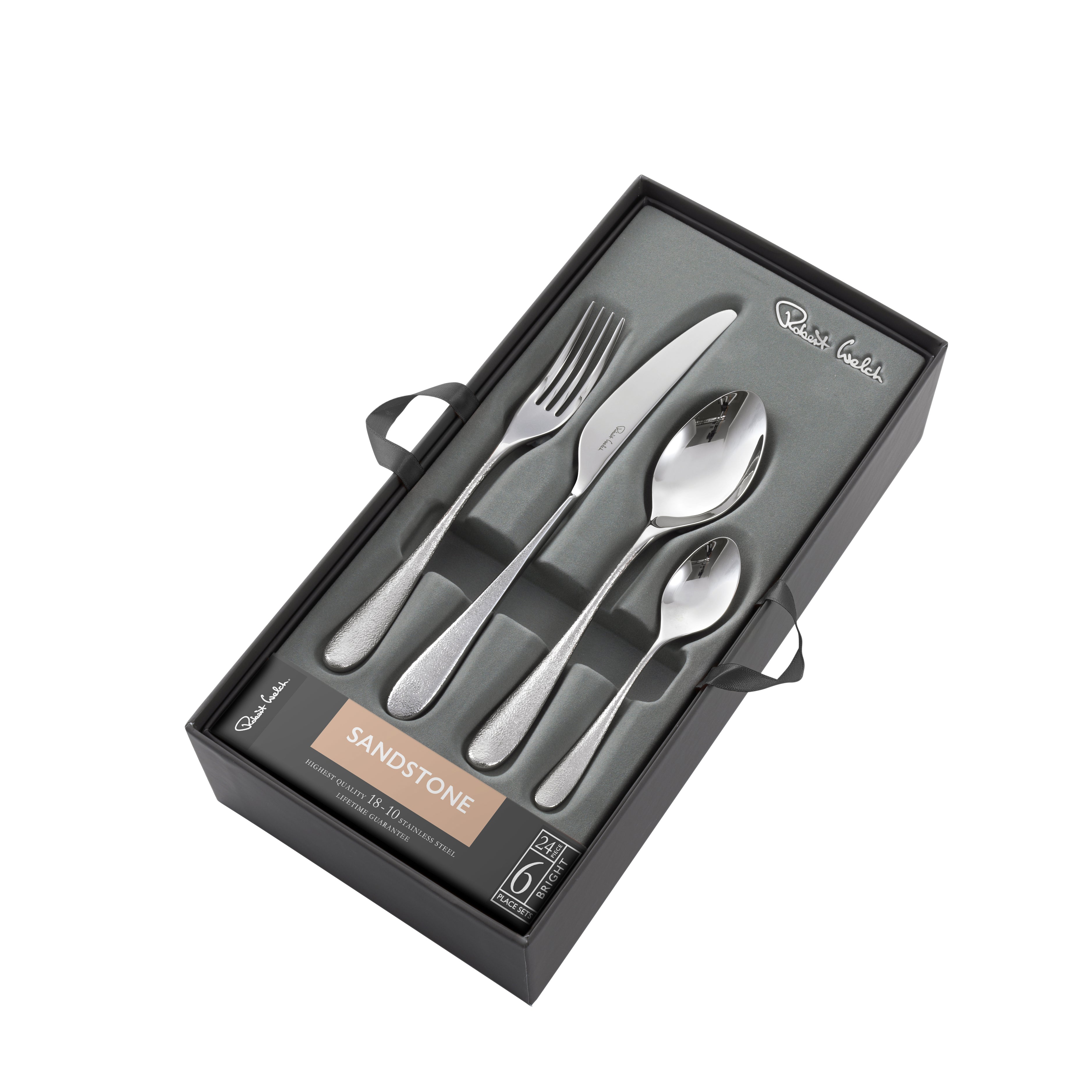 Robert Welch Sandstone (BR) V 24 Piece  Cutlery Set Robert Welch