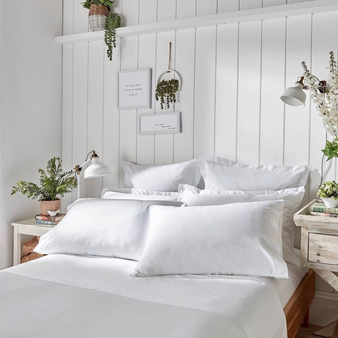 H&B Egyptian Cotton Sateen 1" Stripe Duvet Cover Set Home and beyond