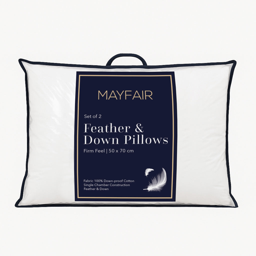 Mayfair 2 Pc Set Feather & Down Pillows Mayfair