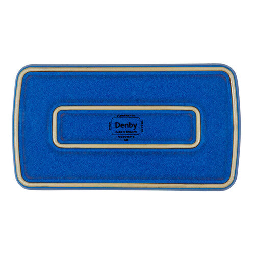 DENBY IMPERIAL BLUE SMALL RECTANGULAR PLATTER Denby