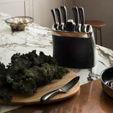 ROBERT WELCH SIGNATURE BLACK KNIFE BLOCK SET 8P WITH SHARPENER Robert Welch
