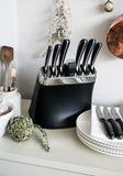 ROBERT WELCH SIGNATURE BLACK KNIFE BLOCK SET 8P WITH SHARPENER Robert Welch