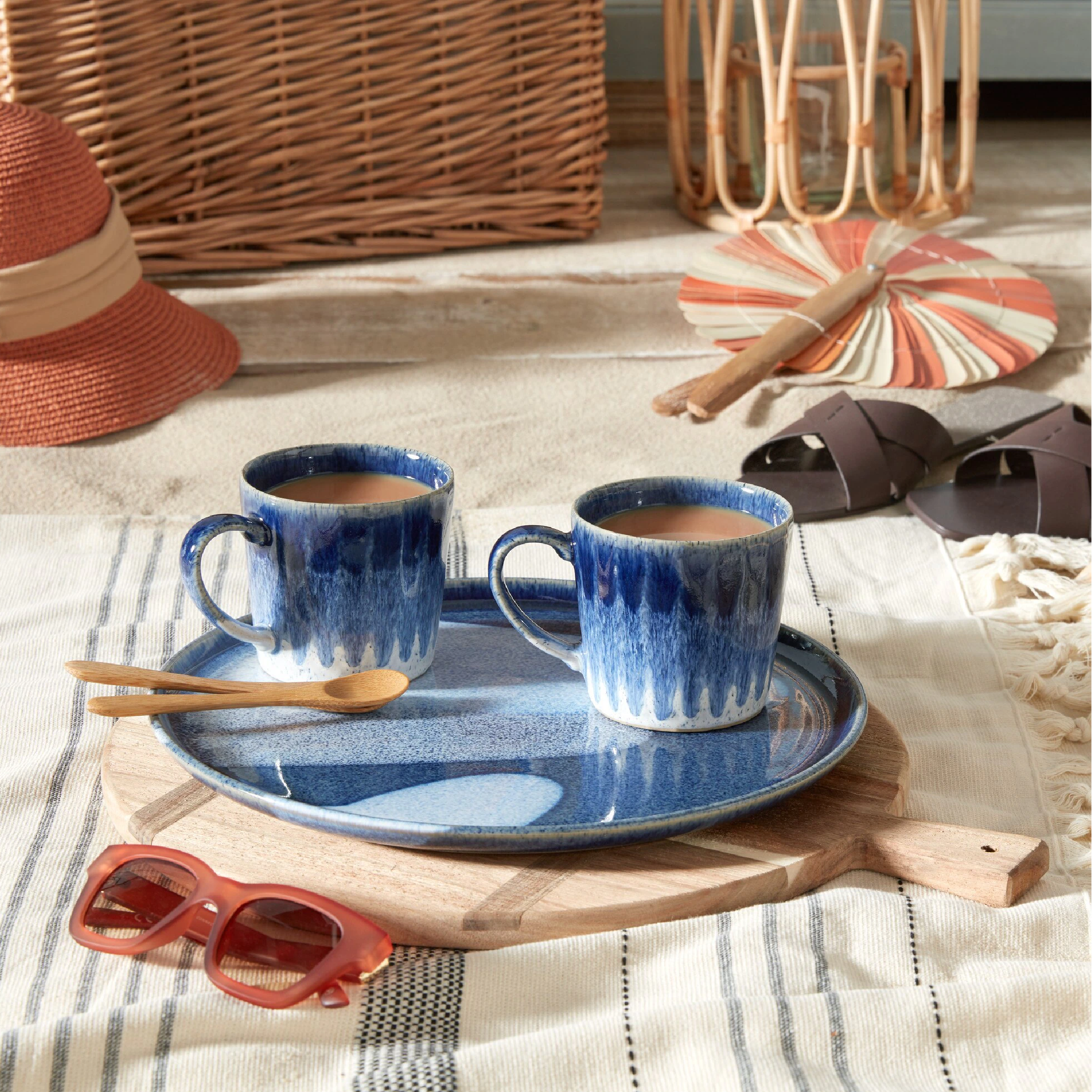 Denby Studio Blue Accent Large Mug Denby