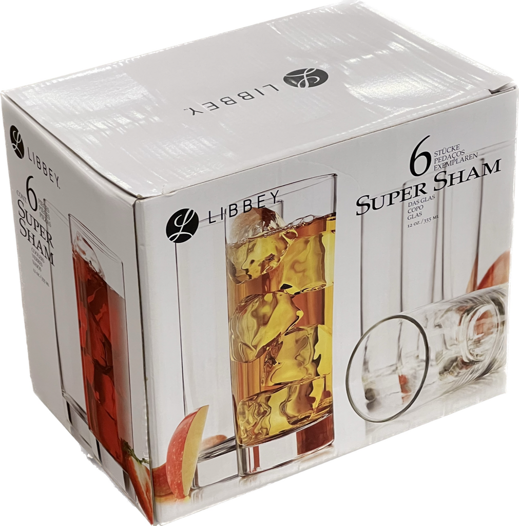 SUPER SHAM GLASS 1661IN 6 PC SET 12OZ/355ML Libbey