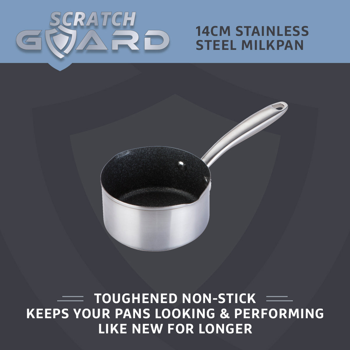 Prestige Scratch Guard Stainless Steel Milkpan, 14cm/0.9L Home and beyond
