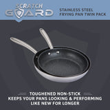 Prestige Scratch Guard Stainless Steel Frypan Twin Pack, 25cm & 29cm Home and beyond