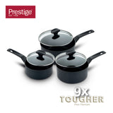 Prestige 9 x Tougher Aluminium Saucepan Set Home and beyond