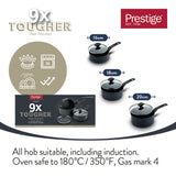 Prestige 9 x Tougher Aluminium Saucepan Set Home and beyond