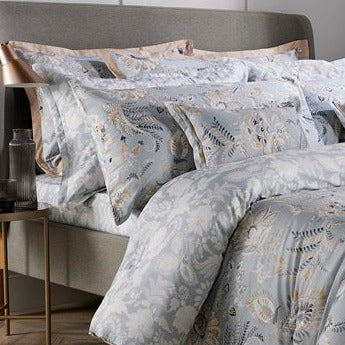 CHRISTY JACOBEAN DUCK EGG DUVET COVER SHEET SET – Home and beyond