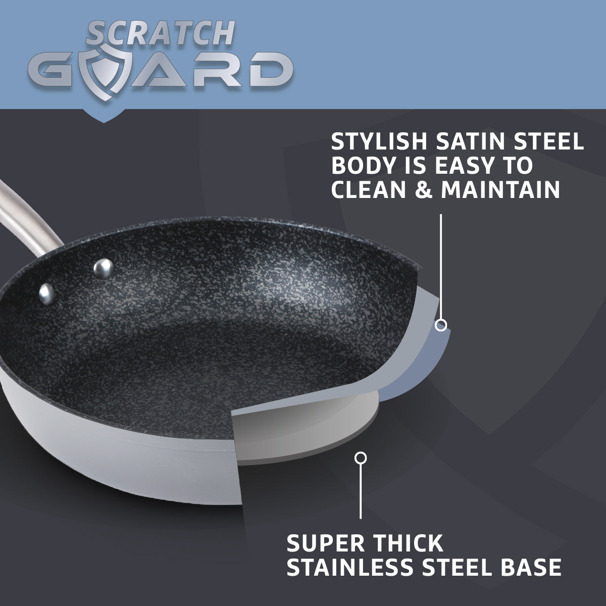 Prestige Scratch Guard Stainless Steel Cookware Set, 5 Pcs Home and beyond