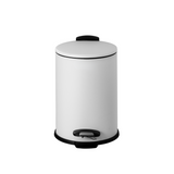 H&B Thin Lid Pedal Bin 3L - White