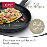 Prestige  9 x Tougher Aluminium Frypan Twin Pack, 21cm & 29cm Home and beyond