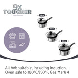 Prestige 9 x Tougher Aluminium Saucepan Set Home and beyond