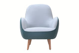 Aurelia Accent Chair White/Turquoise Home & Beyond