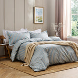 Christy Calder Stripe Blue - Duvet Cover & Sheet Set