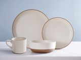 H&B 24 PC STONEWARE DINNER SET CHAMPAGNE MIRAGE Home & Beyond
