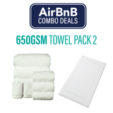 650GSM Towel Pack 2 - Airbnb Combo Deal