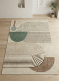 H&B CURVES RUG - BEIGE