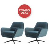 Felt Turquoise Swivel Chair Home & Beyond