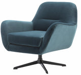 Felt Turquoise Swivel Chair