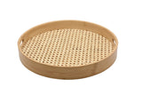 H&B BAMBOO RATTAN TRAY SET