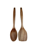 H&B ACACIA WOODEN COOKING UTENSILS 2PC SET Home and beyond