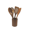 H&B ACACIA WOODEN COOKING UTENSILS 5 PC SET Home and beyond