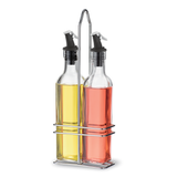 H&B 3 Pc Oil & Vinegar Stand Set