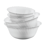 H&B 4PC OPAL SERVING BOWL SET FLUTED Home & Beyond