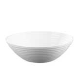 H&B 4PC OPAL SERVING BOWL SET RIBBED WHITE Home & Beyond