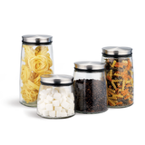 H&B 4 Pc Screw Top Belly Jars Set Home and beyond
