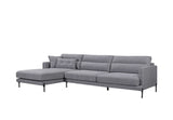 Kensington Grey L-Shape Sofa Set (2+1) Home & Beyond