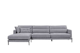 Kensington Grey L-Shape Sofa Set (2+1) Home & Beyond