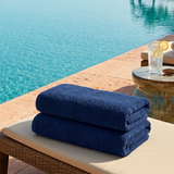 POOL TOWEL NAVY BLUE 450GSM 90X180CM