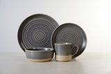 H&B 24 PC STONEWARE DINNER SET LUNAR SWIRL