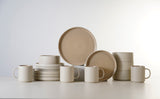 H&B 24 PC STONEWARE DINNER SET SANDSTONE BEIGE