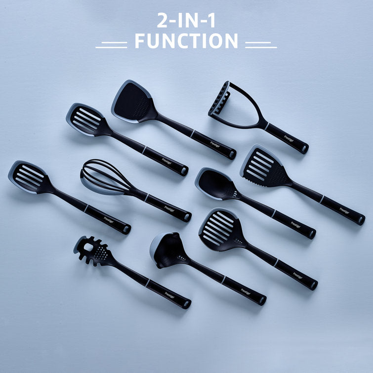 Prestige 2-in-1 Kitchen Tools Ladle with Silicone Edge - Grey Home and beyond