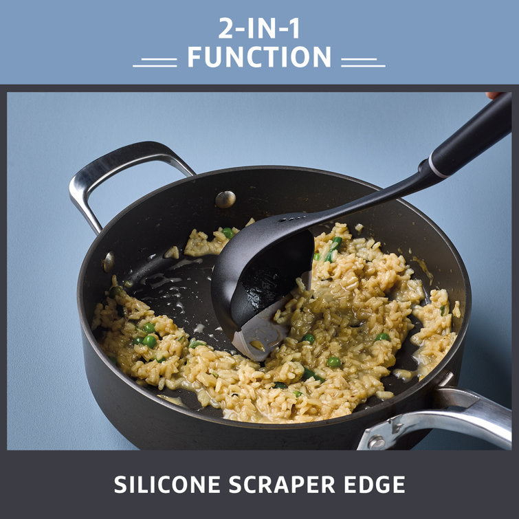 Prestige 2-in-1 Kitchen Tools Ladle with Silicone Edge - Grey Home and beyond