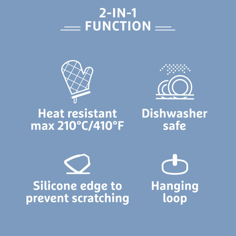 Prestige 2-in-1 Kitchen Tools Skimmer with Silicone Edge - Grey Home and beyond