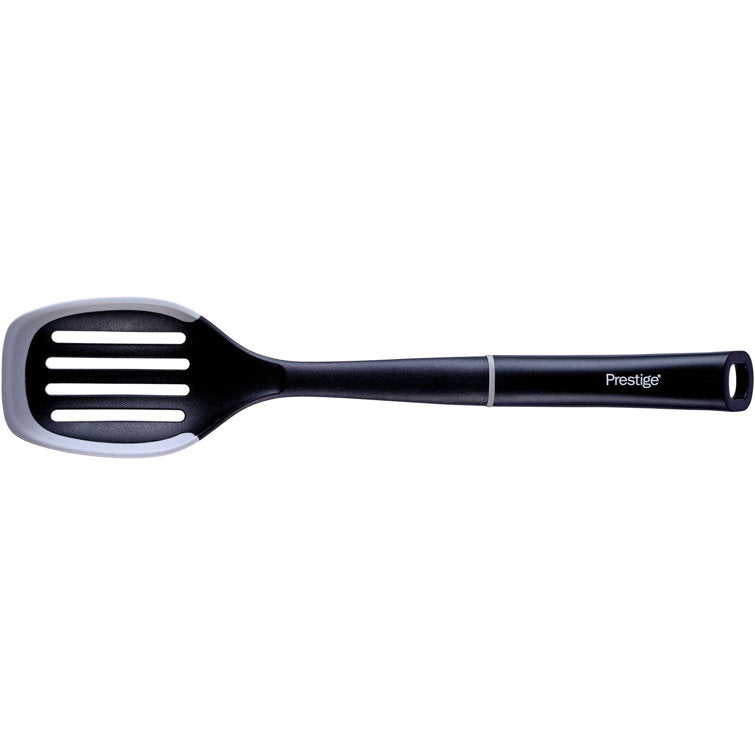 Prestige 2-in-1 Kitchen Tools Slotted Spoon with Silicone Edge - Grey Home and beyond