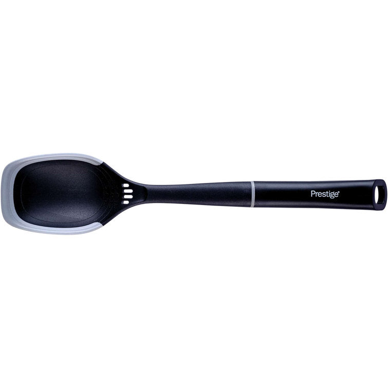 Prestige 2-in-1 Kitchen Tools Solid Spoon with Silicone Edge - Grey Home and beyond