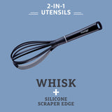Prestige 2-in-1 Kitchen Tools Whisk with Silicone Edge - Grey Home and beyond