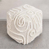 TURVO POUF IVORY 40 X 40 X 40 CM Home & Beyond