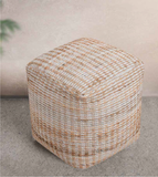 Arinos Pouf Natural/Ivory 40 x 40 x 40 CM