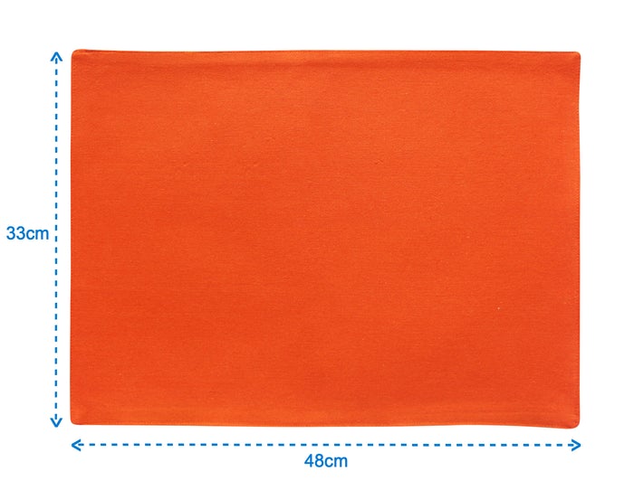 PLACEMATS 4PCS SET SOLID ORANGE Home and beyond