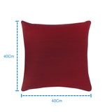 CUSHION COVER 5PCS SET SOLID MAROON Home and beyond