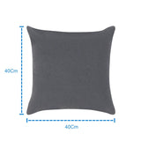 CUSHION COVER 5PCS SET SOLID GREY Home and beyond