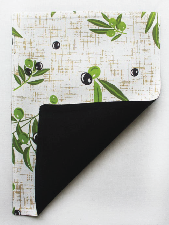 PLACEMATS 4PCS SET ANJOE OLIVE LEAF GREEN Home and beyond
